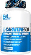 Evlution Evl L-Carnitine Supplement For Weight Loss Support - L Carnitine 500Mg Diet Pills For Weight Loss Lean Muscle Growth And Fat Burning Support With Stimulant Free L Tartrate - 120 Servings