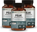Peak Workout Formula - Refuel Motivation And Exercise Output | Pre-Workout And Recovery Supplement Featuring Atp, Boswellia, Ashwagandha, Green Tea Extract & Piperine (60 Capsules)