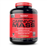 Musclemeds Carnivor Mass Gainer Beef Protein Isolate Shake, 50 Grams Protein, 125 Grams Carbs, 0 Fat, 0 Sugar, Lactose Free, Halal Certified, Chocolate Peanut Butter, 6 Pound