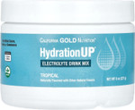 California Gold Nutrition Beverages, Hydrationup®, Electrolyte Mix With Vitamin D, Calcium, Iron And Potassium, Tropical, 8 Oz (227 G) California Gold Nutrition Beverages, Hydrationup®, Electrolyte Mix With Vitamin D, Calcium, Iron And Potassium, Tropical, 8 Oz (227 G)