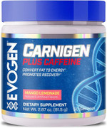 Evogen Carnigen Plus Caffeine - Premium Carnitine Powder | Supports Fat Metabolism & Promotes Recovery | L Carnitine Supplement Matrix With Caffeine & Acetyl L-Carnitine | Mango Lemonade | 50 Servings Evogen Carnigen Plus Caffeine - Premium Carnitine Powder | Supports Fat Metabolism & Promotes Recovery | L Carnitine Supplement Matrix With Caffeine & Acetyl L-Carnitine | Mango Lemonade | 50 Servings