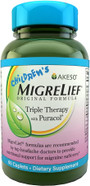 Children'S Migrelief® - Triple Therapy With Puracol - Nutritional Support For Pediatric Migraine Sufferers - 60 Caplets/1 Month Supply