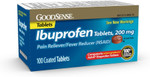 Goodsense 200 Mg Ibuprofen Tablets, Fever Reducer And Pain Relief From Body Aches, Headache, Arthritis Pain And More, 100 Count Goodsense 200 Mg Ibuprofen Tablets, Fever Reducer And Pain Relief From Body Aches, Headache, Arthritis Pain And More, 100 Count