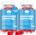 Envydeal Ashwagandha Gummies 2000Mg For Women Men - Sugar Free, Vegan - Organic Ashwagandha Root Extract Supplements Gummy & Vitamin D3, Mixed Berry Flavor, 120 Count