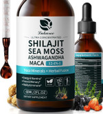 Shilajit Liquid Drops With Sea Moss, Ashwagandha, Maca, Fulvic Acid, Trace Minerals, 12-In-1 Liquid Vitamins Supplement For Men And Women, Energy, Antioxidant, Immune Support, 1 Fl Oz