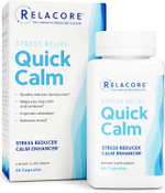 Quick Calm Mood Support Supplement With Ashwagandha, L-Theanine, Rapid Stress Relief And Relaxation Cortisol Supplement - 60 Ct Quick Calm Mood Support Supplement With Ashwagandha, L-Theanine, Rapid Stress Relief And Relaxation Cortisol Supplement - 60 Ct