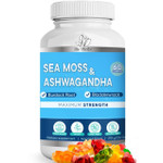 Bio Vitalica Sea Moss Ashwagandha Gummies - Organic Irish Seamoss & Ashwagandha Root Supplements For Supporting Energy & Immunity For Men & Women, 60 Vegan Gummies