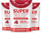 Humann Superbeets Heart Chews, Nitric Oxide And Blood Pressure Support, Grape Seed Extract & Non-Gmo Beet Root Powder Energy, Pomegranate Berry Flavor, 180 Count Humann Superbeets Heart Chews, Nitric Oxide And Blood Pressure Support, Grape Seed Extract & Non-Gmo Beet Root Powder Energy, Pomegranate Berry Flavor, 180 Count