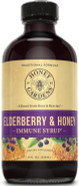 Honey Gardens Elderberry & Honey Immune Syrup - Black Elderberry Syrup For Adults & Kids, Natural Throat Defense Wellness Supplement With Propolis & Organic Apple Cider Vinegar - 8 Fl Oz