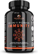 The Enclare Nutrition Immune Support Vitamins With Vitamin C, Elderberry, Zinc, Echinacea, Turmeric Curcumin, Garlic. 10In1 Immunity Defense Supplement Booster For Adults. Veg Capsules 60Ct (3)