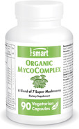 Supersmart Organic Mycocomplex (High Strength) - 7-In-1 Mushrooms Supplement - With Shiitake, Chaga, Reishi, Maitake, Cordyceps, Polypore, Agaricus | Non-Gmo & Gluten Free - 90 Vegetarian Capsules