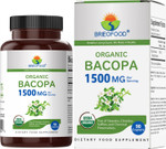 Brieofood Organic Bacopa 1500Mg, 45 Servings, Vegetarian, Gluten Free, 90 Vegetarian Tablets
Brieofood Organic Bacopa 1500Mg, 45 Servings, Vegetarian, Gluten Free, 90 Vegetarian Tablets