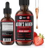 Herbify Lions Mane Supplement - Daily Mushroom Supplement For Memory, Focus & Clarity - Brain Booster - Lions Mane Tincture For Immune Support - 4 Fl Oz Grape Flavor Herbify Lions Mane Supplement - Daily Mushroom Supplement For Memory, Focus & Clarity - Brain Booster - Lions Mane Tincture For Immune Support - 4 Fl Oz Grape Flavor