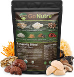 Go Nutra - Organic 7 Mushroom Supplement, Longevity Mushroom Powder With LionS Mane, Chaga, Shiitake, Maitake, Reishi, Tremella, And Cordyceps Mushroom, Non-Gmo, Gluten-Free, Vegan, 4 Oz