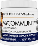 Host Defense Mycommunity Powder - 17 Species Blend Mushroom Supplement For Immune Support - Extract With Lion'S Mane, Reishi, Chaga, Cordyceps, Turkey Tail & More - 100G (66 Servings)