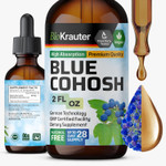 Bio Krauter Blue Cohosh Tincture - Caulophyllum Thalictroides Extract - WomenS Health Support - Alcohol And Sugar Free Liquid Blue Cohosh Extract - 2 Fl.Oz