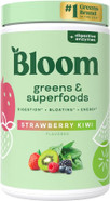 Bloom Nutrition Superfood Greens Powder, Digestive Enzymes With Probiotics And Prebiotics, Gut Health, Bloating Relief For Women, Chlorella, Juice Mix With Beet Root Powder, 25 Svg, Strawberry Kiwi