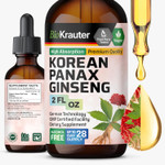 Bio Krauter Korean Red Ginseng Extract Liquid - Alcohol & Sugar Free Panax Ginseng Supplement - Vegan Immune Support Supplement - 4 Fl. Oz Bio Krauter Korean Red Ginseng Extract Liquid - Alcohol & Sugar Free Panax Ginseng Supplement - Vegan Immune Support Supplement - 4 Fl. Oz