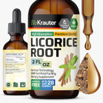 Bio Krauter Licorice Root Tincture - Licorice Root Extract For Digestive Support - Alcohol And Sugar Free - Vegan Drops 4 Fl.Oz Bio Krauter Licorice Root Tincture - Licorice Root Extract For Digestive Support - Alcohol And Sugar Free - Vegan Drops 4 Fl.Oz