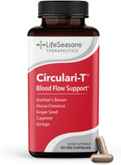 Lifeseasons Circulari-T - Blood Circulation Supplement - Supports Artery, Capillary & Vein Health - ButcherS Broom, Ginkgo, Cayenne, Grape Seed & Horse Chestnut - 90 Capsules