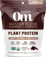 Om Mushroom Superfood Master Blend Mushrooms & Adaptogens, Creamy Vanilla Plant Protein, Single Serve, 10 Count, 10 Mushroom Complex, Lion'S Mane, Ashwagandha, Stress Relief, Glp-1 Support
