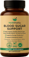 Blood Sugar Support Supplement With Cinnamon, Bitter Melon  Supports Healthy Blood Sugar Levels Already Within Normal Ranges | Licorice Root Extract - 60 Capsules
