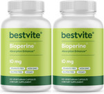 Bestvite Bioperine 10Mg (120 Vegetarian Capsules) - No Stearates - Vegan - Non Gmo - Gluten Free - Absorption Enhancer Bestvite Bioperine 10Mg (120 Vegetarian Capsules) - No Stearates - Vegan - Non Gmo - Gluten Free - Absorption Enhancer