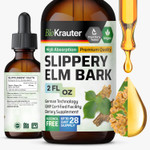 Bio Krauter Slippery Elm Bark Drops - Ulmus Rubra Slippery Elm For Women And Men - Respiratory & Digestive Support - Vegan, Alcohol & Sugar Free Extract - 4 Fl.Oz Bio Krauter Slippery Elm Bark Drops - Ulmus Rubra Slippery Elm For Women And Men - Respiratory & Digestive Support - Vegan, Alcohol & Sugar Free Extract - 4 Fl.Oz
