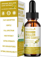 Mullein Drops For Lungs-Lung Detox For Smokers-5-In-1 Herbal Extract Liquid-Mullein Leaf-Lung Cleanse-Respiratory Health Support-Non-Gmo, Vegetarian-2 Fl Oz