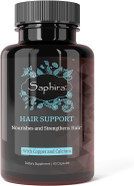 Saphira Hydrating Hair Support Supplement For Dry Damaged Hair With Copper And Calcium, 60 Capsules, 1 Month Supply Saphira Hydrating Hair Support Supplement For Dry Damaged Hair With Copper And Calcium, 60 Capsules, 1 Month Supply