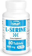 Supersmart - L-Serine Supplement 2000Mg Per Day (Easy-To-Take) - Amino Acids Supplement | Non-Gmo & Gluten Free - 60 Tablets Supersmart - L-Serine Supplement 2000Mg Per Day (Easy-To-Take) - Amino Acids Supplement | Non-Gmo & Gluten Free - 60 Tablets
