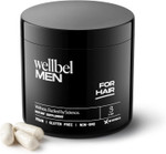 Wellbel Men Clean Supplement For Hair, Skin, And Nails, Vegan, Gluten Free And Non Gmo 90 Count