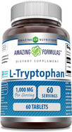 Amazing Formulas L-Tryptophan 1000Mg Tablets Supplement | Non-Gmo | Gluten Free | Made In Usa (120 Count)