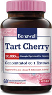 Bonawell Tart Cherry 60:1 Extract, 30000Mg Strength, Made From Montmorency Tart Cherries, Powerful Uric Acid Cleanse, Mobility, 2 Month Supply, 4 Month Supply, 120 Capsules