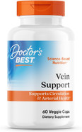 Doctors Best Vein Support, Supports Circulation & Arterial Health, Non-Gmo, Gluten Free, Soy Free, Vegan 60 Veggie Caps Doctors Best Vein Support, Supports Circulation & Arterial Health, Non-Gmo, Gluten Free, Soy Free, Vegan 60 Veggie Caps