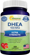 Dhea 100Mg Supplement  200 Capsules  High Potency Dehydroepiandrosterone For Men And Women  Max Strength Pills For Brain Health, Energy, And Immune Function  Formulated In Usa, Third-Party Tested