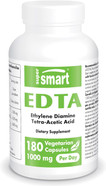 Supersmart - Edta 1000Mg Per Day - Calcium Disodium Edta Supplement | Non-Gmo & Gluten Free - 180 Vegetarian Capsules Supersmart - Edta 1000Mg Per Day - Calcium Disodium Edta Supplement | Non-Gmo & Gluten Free - 180 Vegetarian Capsules