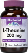 Bluebonnet Nutrition L-Theanine 200Mg, Free-Form Amino Acid, Promotes Relaxation*, Soy-Free, Gluten-Free, Non-Gmo, Kosher Certified, Vegan, 60 Vegetable Capsules, 60 Servings