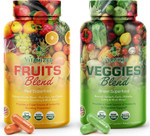 Fruits And Vegetables Supplements With Bioperine, Contains 38 Fruits & Vegetables Super Food Powder Supplements Formula For Overall Health & Nature Energy Boost For Adults Men & Women - Made In Usa