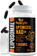1300 Mg Liposomal Nad+ Supplement | Highest Absorption | Purest Nad Supplemet To Boost Nad+ Effetively | Boosting Nad+ Supplement For Aging Defese, Cellular Energy, Longevity | 180 Count