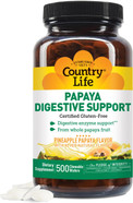 Country Life Chewable Papaya Enzymes For Digestion Support - Natural Pineapple & Papaya Flavor, Assists With Nutrient Absorption, Contains Papain & Protease - 200 And 500 Wafers Available Country Life Chewable Papaya Enzymes For Digestion Support - Natural Pineapple & Papaya Flavor, Assists With Nutrient Absorption, Contains Papain & Protease - 200 And 500 Wafers Available