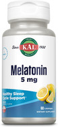 Kal Melatonin 5Mg Sleep Aid Lozenges, Melatonin Supplement Supports Sleep Quality, Calming Relaxation And A Healthy Sleep Cycle, With Added Vitamin B6, Vegetarian, Natural Lemon Flavor, 30 Lozenges