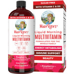 Maryruth Organics Liquid Morning Multivitamin For Women, Men & Kids | Vitamin A C D E B6 B12 Biotin Zinc | Beauty | Vegan | Non-Gmo | Gluten Free | 32 Servings