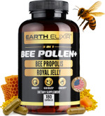 3-In-1 Organic Bee Pollen Capsule  Non-Gmo, Pure Raw Bee Pollen, Royal Jelly, Propolis Extract For Women & Men  Natural Energy, Immune & Vitality Support  180 Propolis Capsules