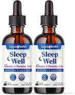 Liquidhealth Sleep Well Natural Sleep Aid Melatonin Drops - Better Sleep & Mood, Relax & Calm Mind, Fall Asleep Faster Stay Asleep Longer - Made In Usa, Vegan, Sugar-Free, Drug Free, Non-Gmo (2 Oz)