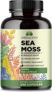 Sea Moss Capsules  Irish Sea Moss Pills With Bladderwrack & Burdock Root  240 Capsules, 1000Mg Per Serving  Immune Support, Thyroid & Gut Health  Vegan Superfood Supplement