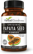 Herbal Goodness Papaya Seeds Capsules 60Ct - Provides Health Support For Your Gut And Digestive System- 100% Natural Detox Cleanse For Humans - Body Detox And Colon Broom Formula - 12 Bottles