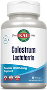 Kal Colostrum Lactoferrin, 20% Immunoglobulins | Lactoferrin & Beta Glucan | Healthy Immune Support | 30 Serv | 60 Caps