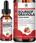 Soursop Graviola Liquid Drop For Cell Support & Regeneration, Immune System And Gut Health Support, Pure Soursop Bitters Liquid, High Absorption, Sugar/Gluten Free, Natural Flavor, 4 Fl Oz Soursop Graviola Liquid Drop For Cell Support & Regeneration, Immune System And Gut Health Support, Pure Soursop Bitters Liquid, High Absorption, Sugar/Gluten Free, Natural Flavor, 4 Fl Oz