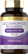 Carlyle Saccharomyces Boulardii Probiotics & Prebiotics | 10 Billion Cfus | 200 Capsules | Value Size | Non-Gmo, Gluten Free Supplement